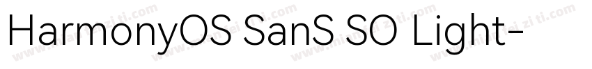 HarmonyOS SanS SO Light字体转换